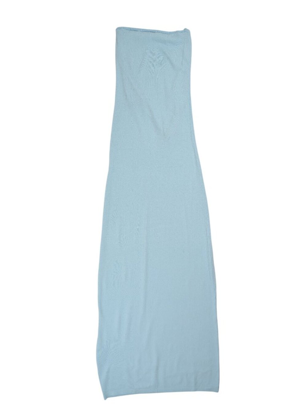 Glassons Natasha Oakley Strapless Maxi Dress in Blue